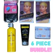 Wig Lay Bundle| Got 2B Glued Gel & Spray- 40 Mega Wrap Strips- 1 Bonnet 4Wig Cap