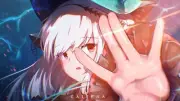 Anime caisena red eyes white hair magic tears sad girls Playmat Game Mat Desk