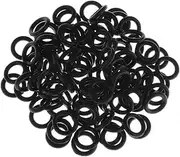 [BodyJewelryOnline] 100Pcs Black Rubber Band Replacement O-Rings for Gauge Kit Ear Piercing (4 Gauge)