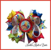 Girls Sesame Street Layered Over the Top Hair Bow with Sesame Street Center