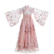 Girl Embroidered Dress Floral Tang Suit Hanfu Chinese Fairy Ancient Costume