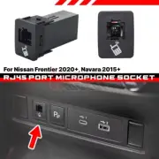 For Nissan Navara Pathfinder X-Trail RJ45 UHF Pass Through Microphone Socket