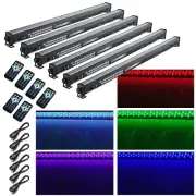 6PCS 252 LED RGB Wall Wash Bar Light DMX512 DJ Party Disco Stage Show Display
