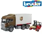 Bruder Toys 03581 Scania R-Series UPS Logistics Delivery Truck with Forklift