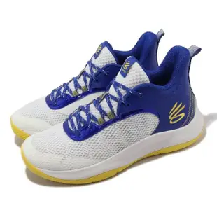 【UNDER ARMOUR】籃球鞋 3Z6 男鞋 白 藍 Curry 勇士 子系列 UA 緩衝(3025090103)