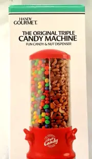 NEW Triple Candy Machine Dispenser Easy to Fill Clean and Use Spins for Easy Use