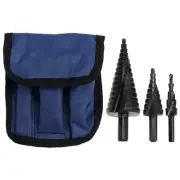3PCS Step Drill Bit for Metal, 4-12mm 4-20mm 4-32mm Spiral Flute Unibit2082