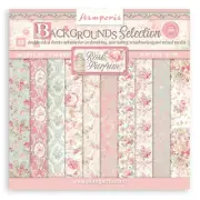 Stamperia Rose Parfum 8" x 8" Background Selection Paper Pad Patterns Scrapbook