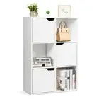 6 Cube Storage Display Shelf Bookshelf 3 Door Cabinet Organiser Display Unit