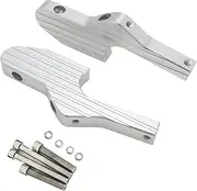 Passenger Foot Peg Extensions Extended Footpegs Motorcycle Accessories Fit for Vespa GT GTS GTV 60 125 200 250 300 300ie Fit for Vespa Motorcycle Accessories(Silver)