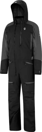 SCOTT DS-I Dryo One Piece Snowmobile Suit, black-grey, Size XL for Men Black Grey