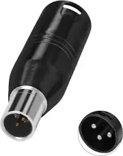 Mini 3 Pin XLR to XLR 48V Phantom Power Adaptor for Headset Lapel Microphone AKG
