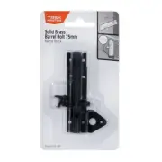 Taskmaster 75mm Matte Black Barrel Bolt - 2 Pack - Australia Brand