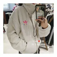 在飛比找蝦皮購物優惠-Linda❤️代購 Adidas 彩色logo 毛毛拼接 羊