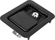 LALAFINA Stainless Steel Panel Lock for Electrical Cabinets Heavy Duty Flush Mount Door Latch with Key Keyed Alike Security Lock for Toolboxes and Refrigerators Black Finish
