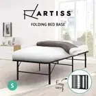Artiss Folding Bed Frame Single Size Foldable Metal Base Mattress Platform Black