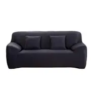 Elastic Stretch Sofa Cover Soft Three-Seater Sofa Cover Non-Slip Sofa Protective Cover -Black