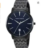 Vince Camuto VC/1074NVTI Black Stainless Steel Dress Men's Watch NEW