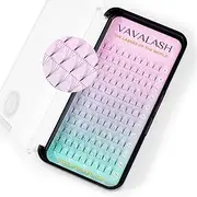 Eyelash Extension 0.1 mm C Curl 15mm Russian Volume Eyelashes 5D Short Stem Fans Individual Cluster Lashes Pre-fanned Volume Eyelash Extensions Knot Free Mink Lashes Supplies（5D-0.1-C-15)