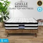 Giselle Bedding 34cm Single Mattress Euro Top Pocket Spring Support Medium Firm