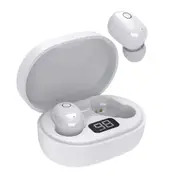 Laser TWS Mini Earbuds White - ENC Noise Reduction, Comfort Fit, LED Battery Indicator, Long-Lasting, Bluetooth 5.3