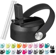 Straw Lid for Hydro Flask Wide Mouth 32 40 oz, Lids with Flexible Handle compatible with HydroFlask, Replacement Sports Flex Cap Wide Mouth Top