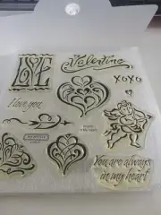 CTMH Acrylic Stamp Set D1245 In My Heart Love Cherub Arrow Valentine any Time