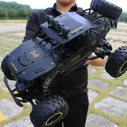 Rc Car Real Metal Crawler 2.4g Radio Remote Control Toys Buggy High Speed Monster Trucks Off-road For Children Boys Gift 37cm 4WD Black