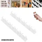 2pcs Spice Gripper Clip Strips Bottle Rack Storage Wall Mount Ingredient Clip