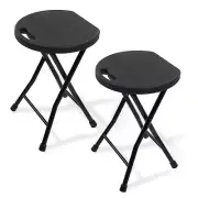 7Penn 2pk Folding Stool Chair with Handle - 440lb Cap Foldable Bar Stools