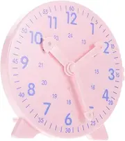CHICAMPERA Teaching Clock for Engaging Educational Tool with Interactive Hands for Preschool Management Vibrant Pink Design for Early Learning