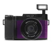 PE Minolta MND30 4x Digital Zoom 30 MP/2.7K Quad HD Digital Camera (Purple)