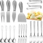 Home Chef Cheese Knife Spoon Forks Spreader Charcuterie Board Utensils Set 18PCS
