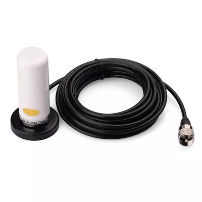 144/430MHz VHF/UHF Dual Band Mobile/White Vehicle Radio Antenna+Magnetic Base 5m