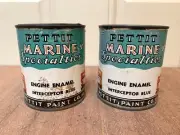 VINTAGE ADVERTISING TIN, PETTIT MARINE PAINT , MARINE SPECIALTIES INTERCEPTOR BL