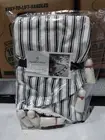 New Hearth & Hand With Magnolia Green Striped Tree Skirt 46"X58" Christmas Decor