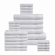 24 Piece Towels for Bathroom - 100% Cotton Zero Twist, Oversized Quick Dry Sp...