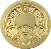 Traditional Irish Claddagh Wax Seal Stamp Head, 1" diameter, beautiful design