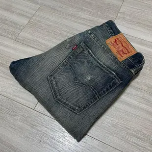 Levis levi's 513 08513-0500 W31 L34 深藍色合身刷色小破壞牛仔褲 504 522