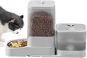 Automatic Pet Feeder | Auto Dog Feeder Water Dispenser - Large Capacity Storage Container with Stainless Steel Bowl, Waterer Feeding Supplies, Dog Accessories