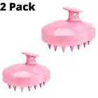 2 Pack Pink Scalp Massage Shampoo Brush Exfoliating Scalp Massager