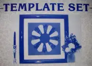 Dresden Plate Fan 9" 12" block plastic quilt template set unopen