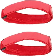 TOGEVAL 2 Pcs Adjustable Bike Wheel Stabilizer Straps Hook and Loop Fastening Bicycle Accessories for Transporting Mountain and Road Bikes Red