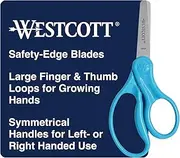 Westcott Classic Kids Scissors, Blunt Tip, 5-Inch, Neon Blue (15968)