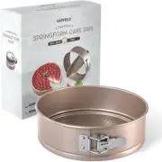 Leak Proof 10-Inch Springform Cake Pan with Non-Toxic Double Silicone Coating
