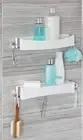 White Wall Mount Shower Caddy / Shelf Clever Flip Better Living Products