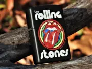 The Rolling Stones Distressed Tongue Zippo Lighter - Mick Jagger -Keith Richards