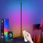 Corner Floor Lamp,64" RGB LED Floor Lamp with 16 Million Colors,DIY Lighting ...