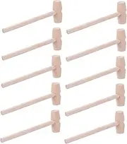 10pcs Mini Wooden Hammers for Adults Lightweight and Ergonomic Wood Beat Safe Solid Wood Construction for Crafting and Baking Activities