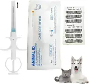 5 Packs 1.25X7Mm, Yurmemo Universal Pet Microchip Registratable RFID Animal Impl